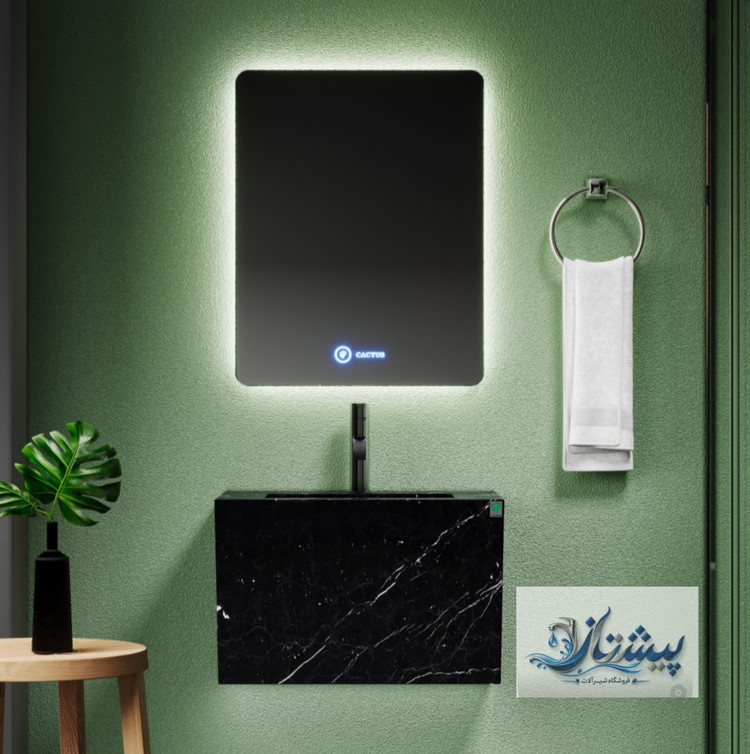 کابین روشویی مدل piramid کد 8152 رویه سرامیکی ابعاد 45*60