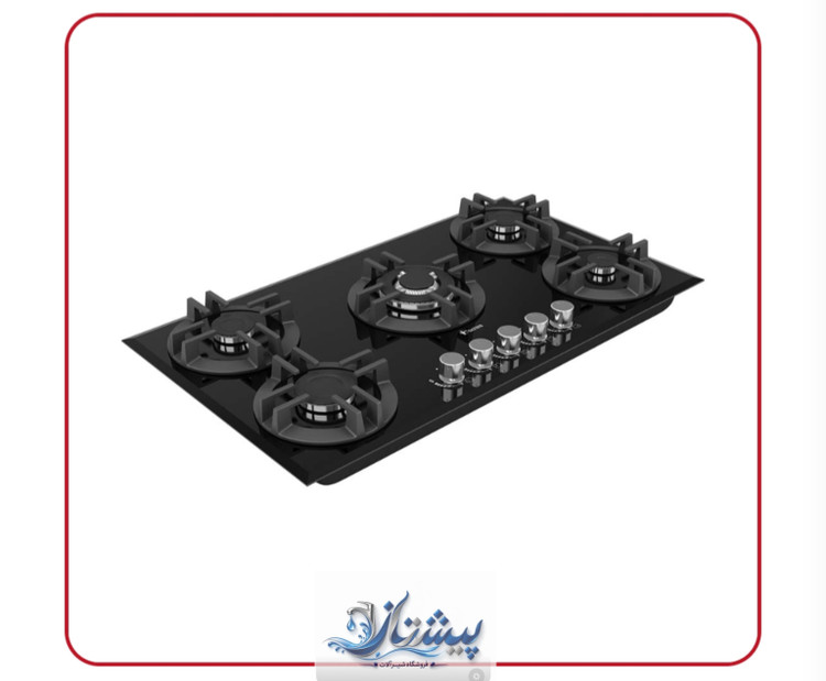گاز برند داتیس مدل DG-551 شیشه سکوریت 8میل چدن لعابی ولوم از جنس زامارک و باکالیت بویین ایتالیایی