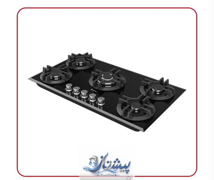 گاز برند داتیس مدل DG-551 شیشه سکوریت 8میل چدن لعابی ولوم از جنس زامارک و باکالیت بویین ایتالیایی