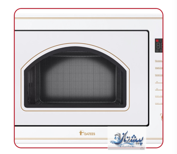 مایکروویو توکار برند داتیس مدل DTM-929 شیشه سکوریت نشکن دارای سیستم قطع کن سیستم یخ زدا و خنک کننده اتومات سیستم دخت سریع تایمر دار